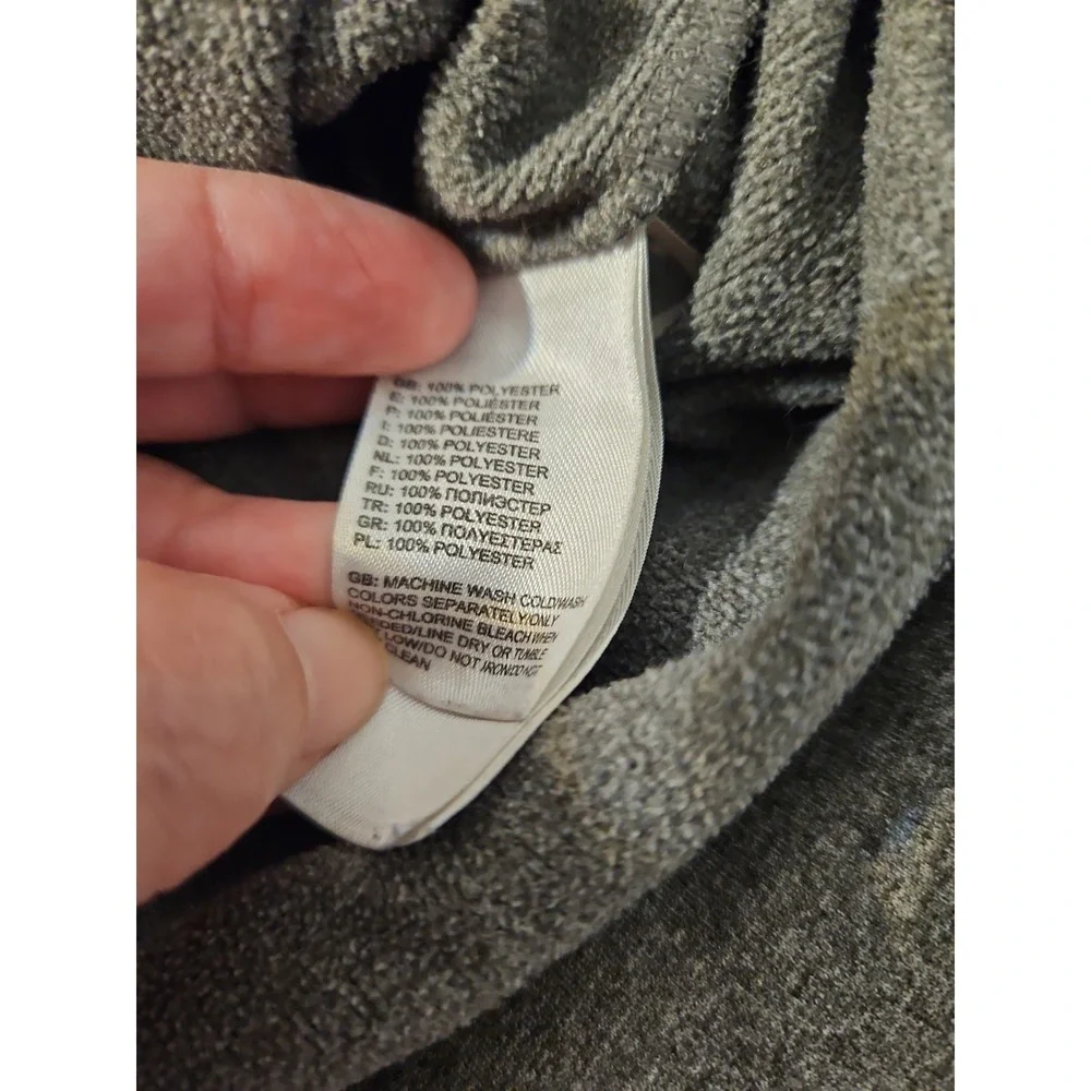 The North Face Mens Large Heathered Gray Hoodie Pullover Logo Pocket (1685